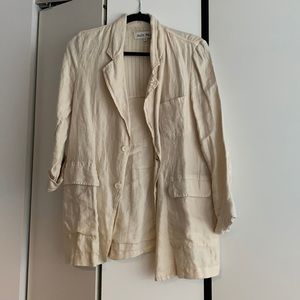 Alex Mill Ecru Linen Blazer, SZ Small